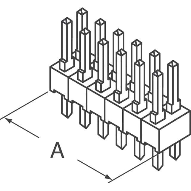 1-87215-1 TE Connectivity AMP Connectors  Embases à broches mâles